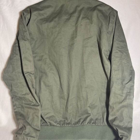 Star Wars Jacket Mens Md Polyester Full Zip Front Pockets Green Logo Letters VTG - Picture 7 of 9